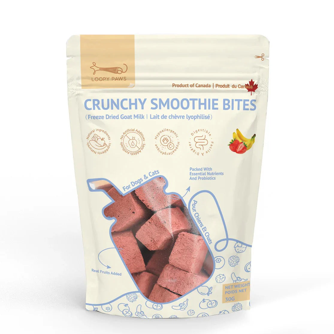 Loopy Paws - Bouchées De Smoothie Croquantes - 30g