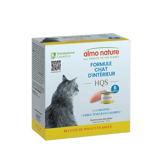 Almo Nature - HQS Chat D’intérieur- Poulet En Sauce - 6x50g