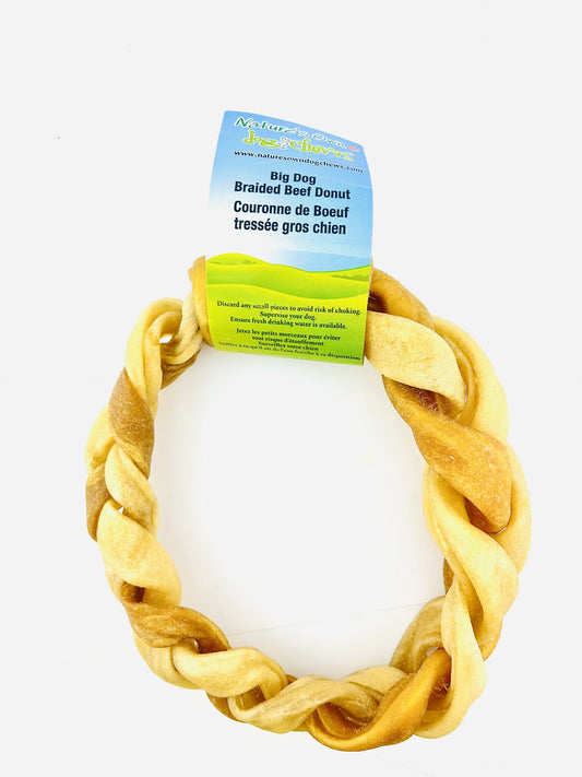 Nature's Own Dog Chews - Anneau De Boeuf Tressée - Moyen