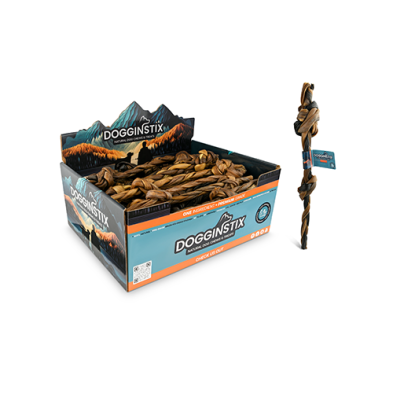 Dogginstix - Tresse Double Noeud Collagène Agneau - 12''