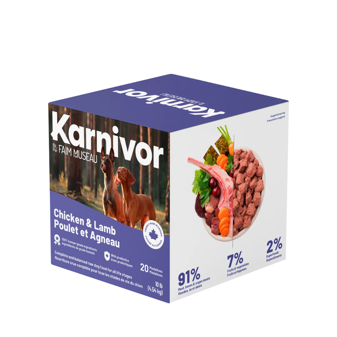 Faim Museau - Karnivor - Poulet Agneau - 10lb