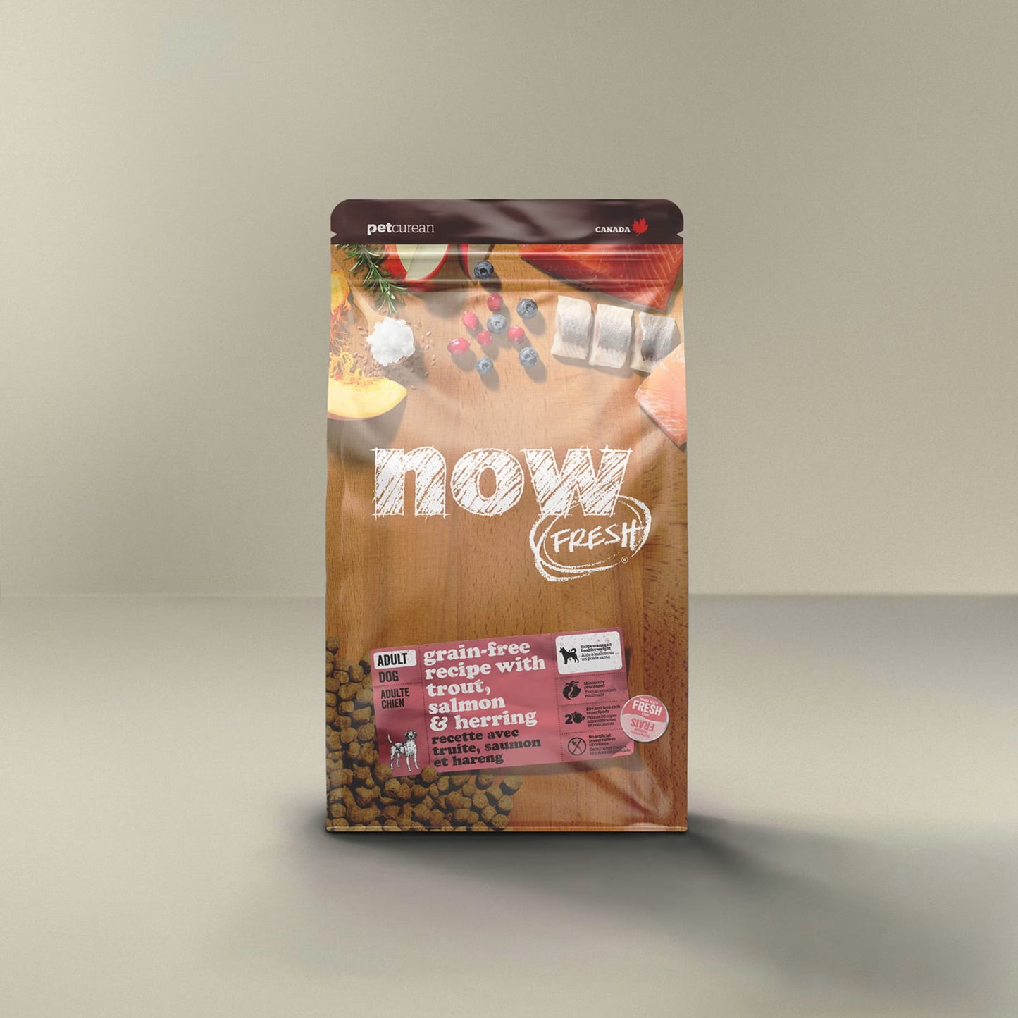 Petcurean - Now Fresh - Truite/Saumon/Hareng - Adulte 22 lb