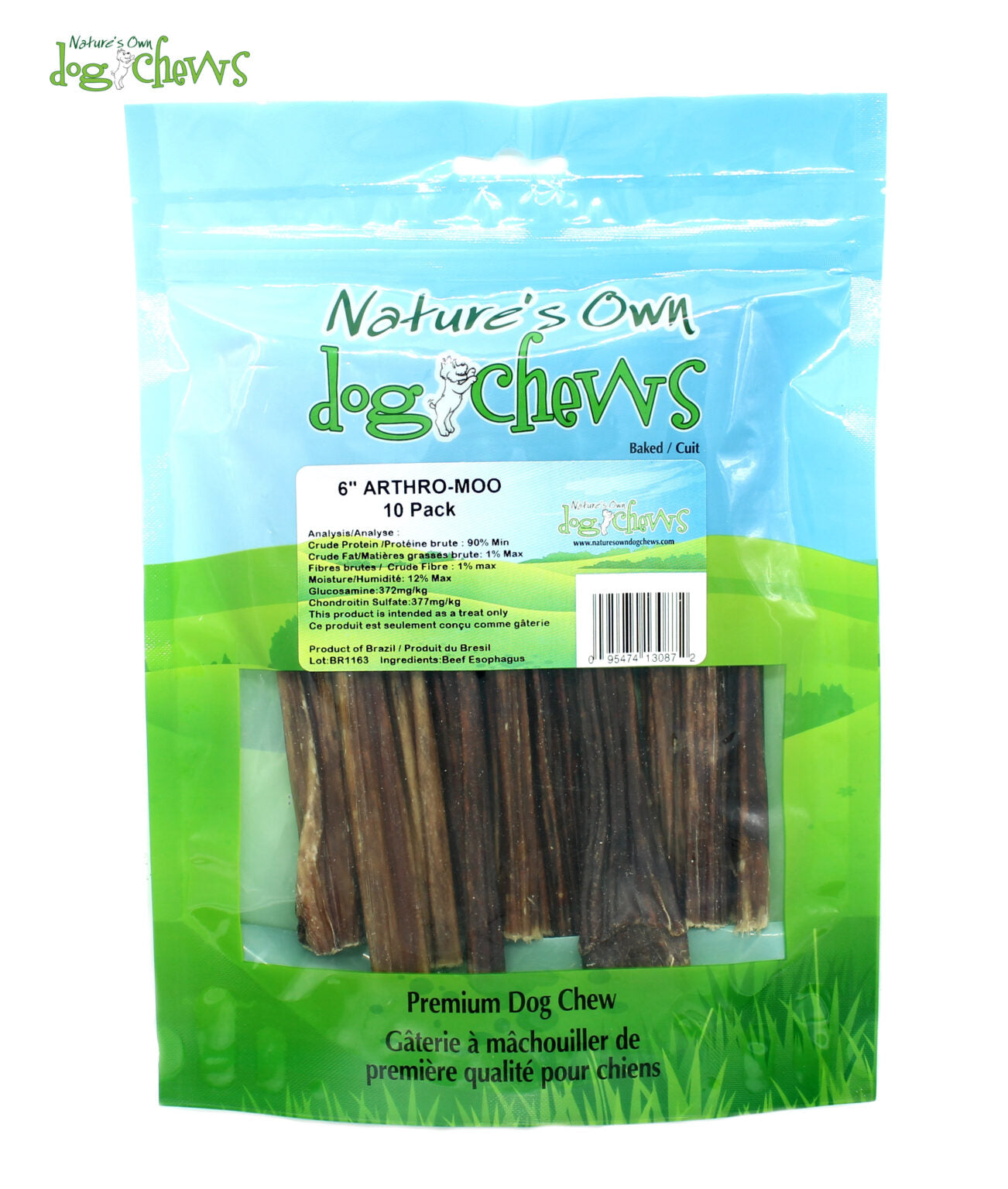 Nature’s Own Dog Chew - Sac Arthro-Moo - 10 unités