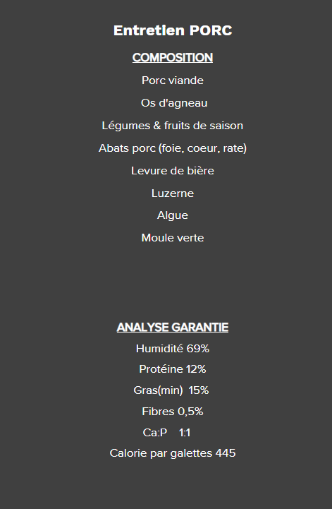 5 étoiles - Entretient Porc - 10lb