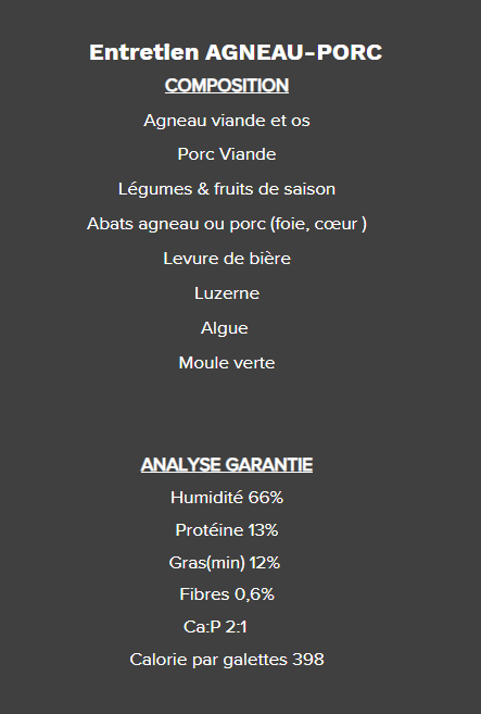 5 étoiles - Entretient Agneau et Porc - 10lb