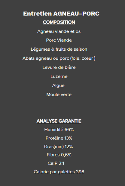 5 étoiles - Entretient Agneau et Porc - 10lb