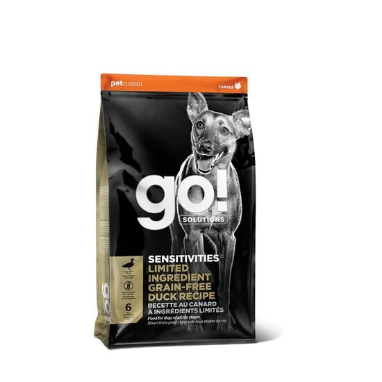 Petcurean - Go Solutions Canard Ingrédients Limités- 22lb