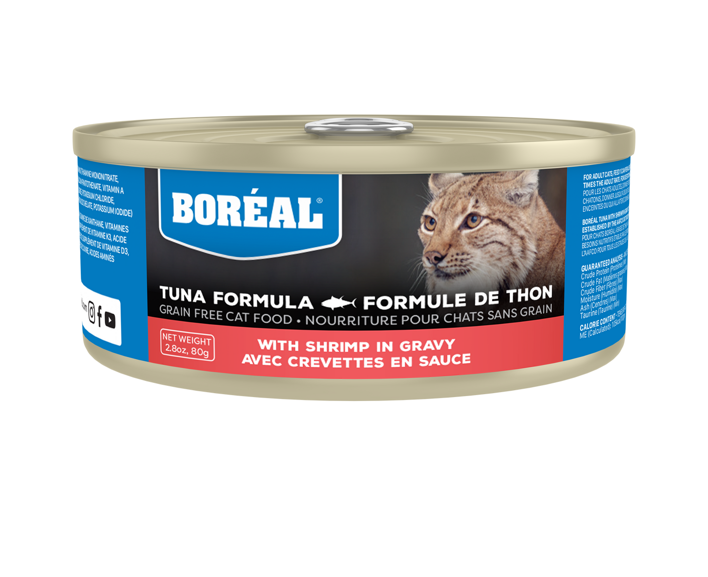 Boréal - Conserve Chat - Thon Rouge & Crevette
