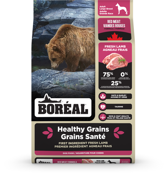 Boréal - Grains Santé Viande Rouge - Chien Grande Race - 13.6kg