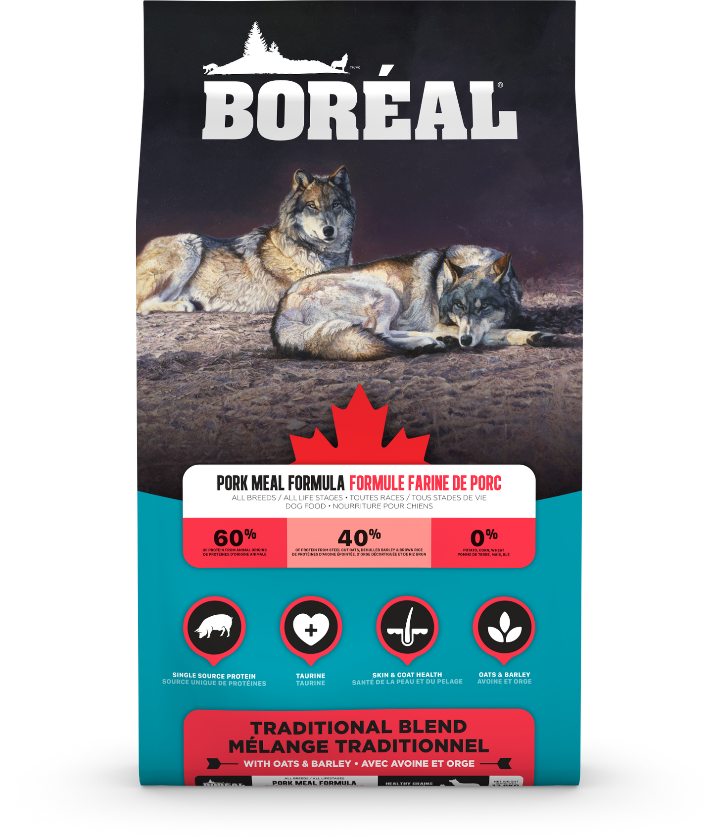 Boréal - Traditionnel Grains Santé Porc - 16.8kg