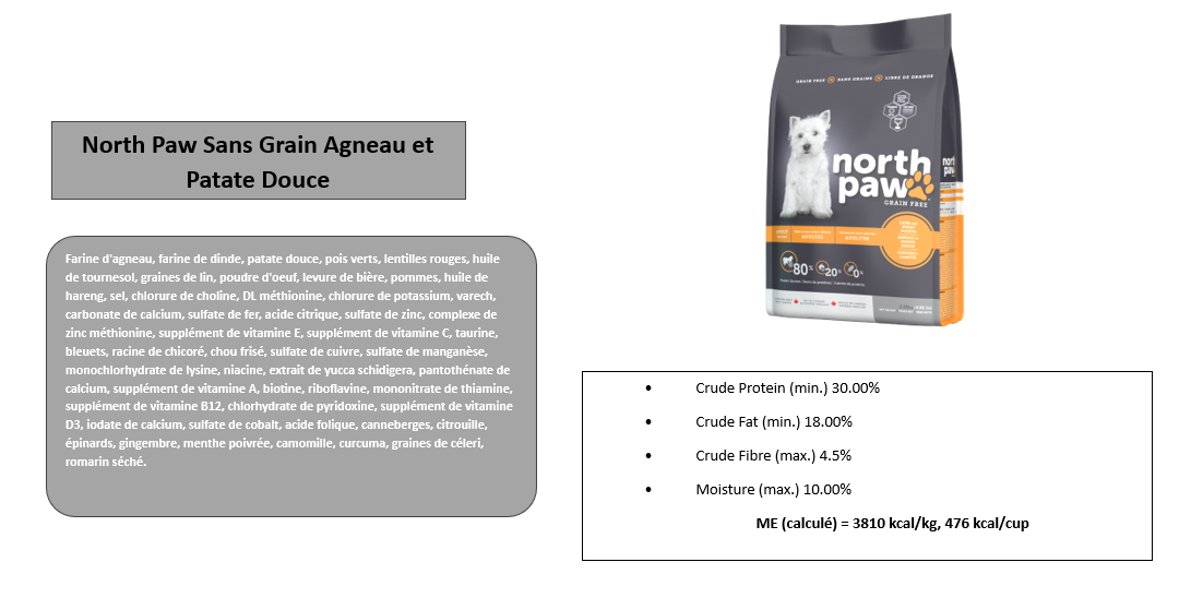 North Paw - Agneau et Patate Douce