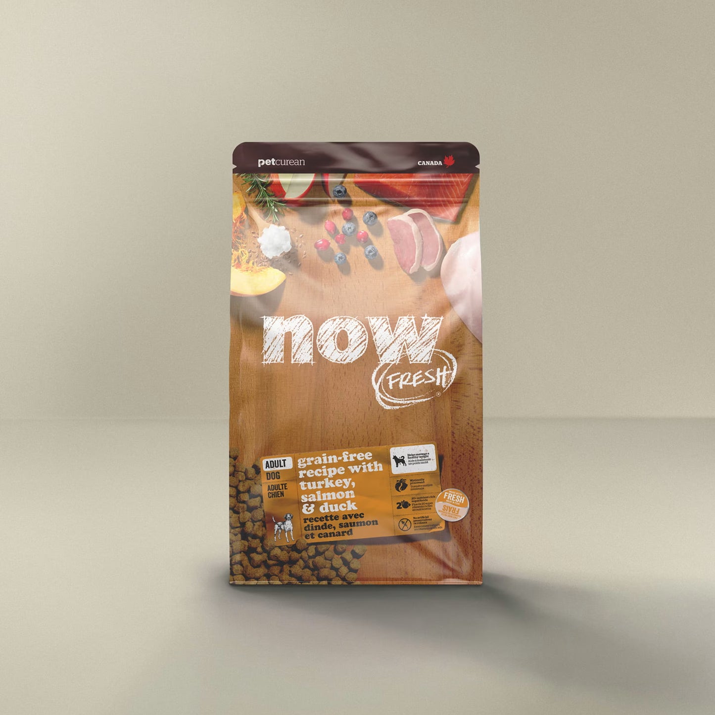 Petcurean - Now Fresh - Dinde/Saumon/Canard -  Adulte 22 lb