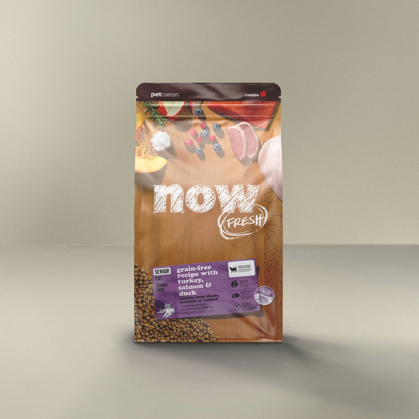 Petcurean - Now Fresh - Dinde/Saumon/Canard - Chat Sénior