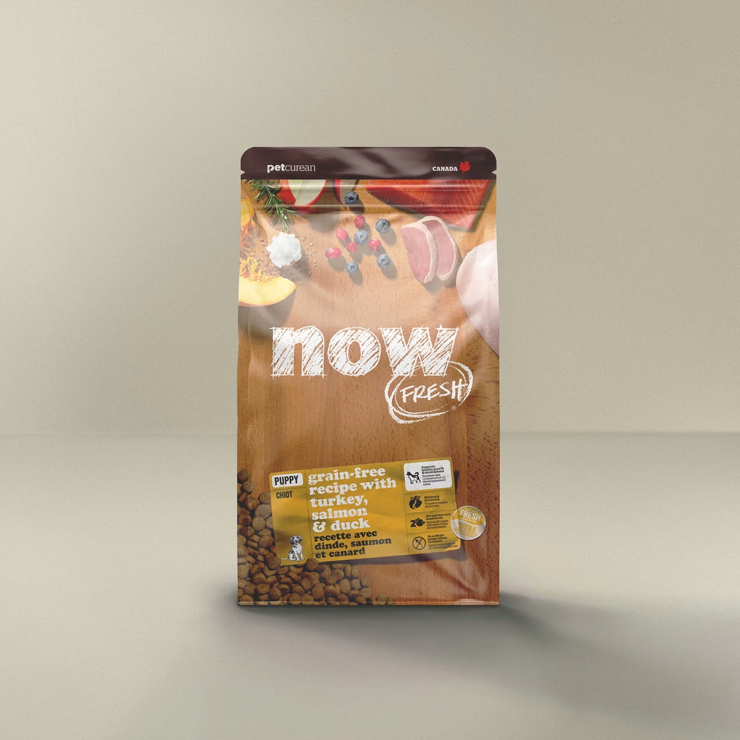 Petcurean - Now Fresh - Dinde/Saumon/Canard - Chiot 22lb